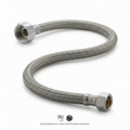 Braided Stainless Steel Faucet Supply Line — 1/2" FIP x 3/8" Compression