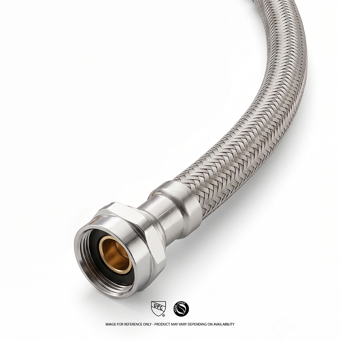 Braided Toilet Tank Supply Line — Lead Free (SS-CPBN)